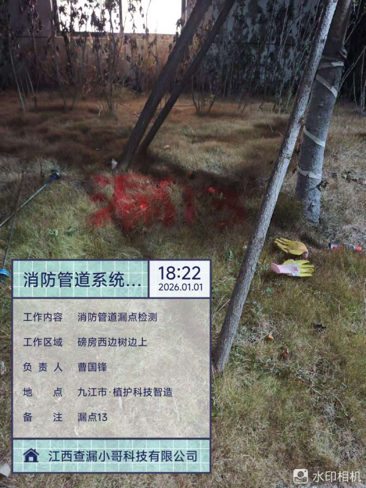 码头金城工业园测漏现场2